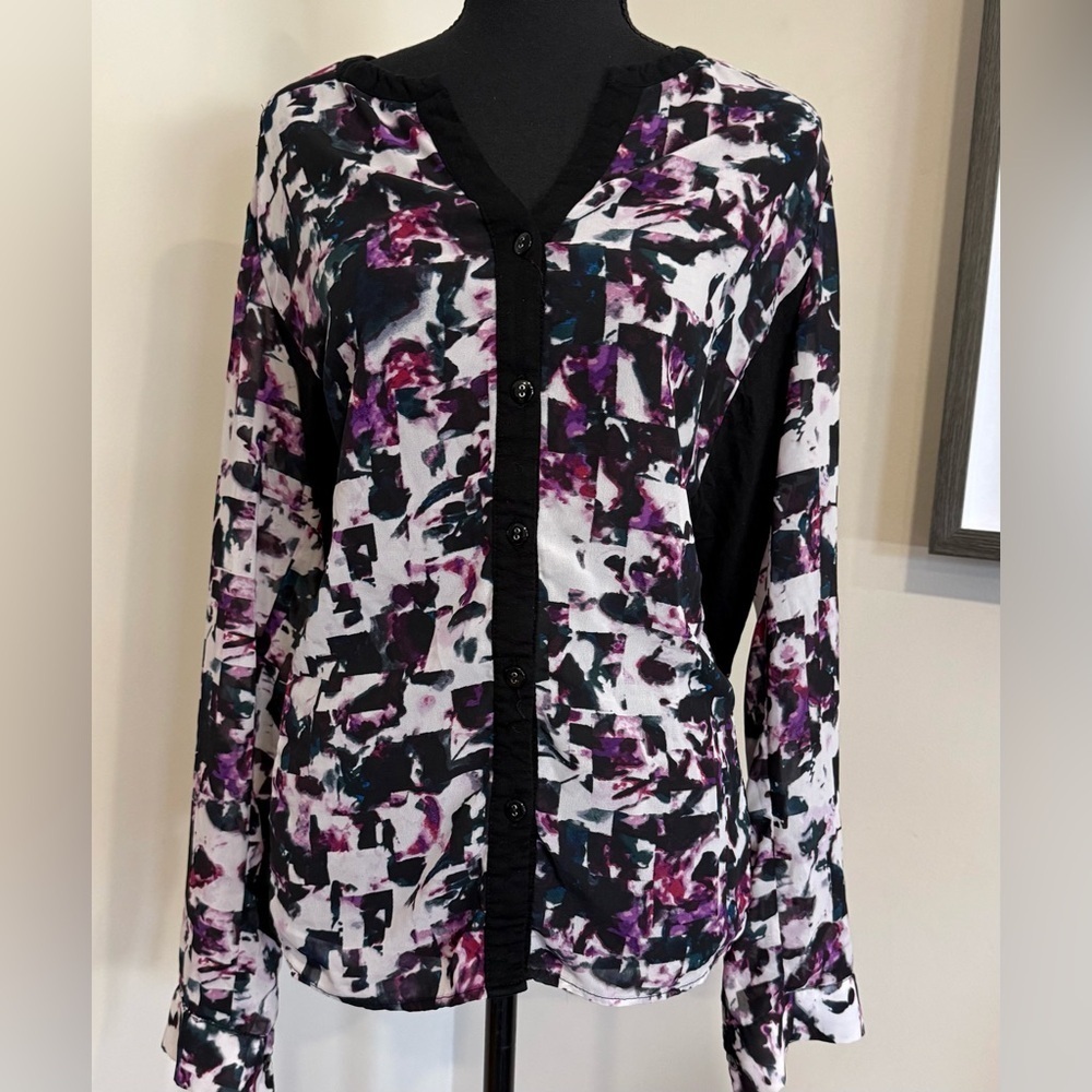 Kut From The Kloth  Sheer Button Down Blouse